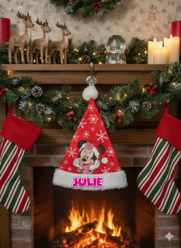 Bonnet de Noël Personnalisé avec Prénom – Enfants 🎄