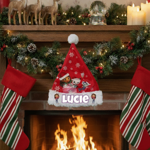 Bonnet de Noël Personnalisé avec Prénom – Enfants 🎄