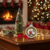 Boule Sapin de Noël transparente remplie de fils colorés - 3 couleurs disponibles