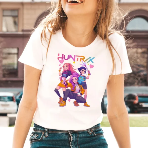 T-shirt KPop Demon Hunters – 100% Coton | Tailles Enfant & Adulte