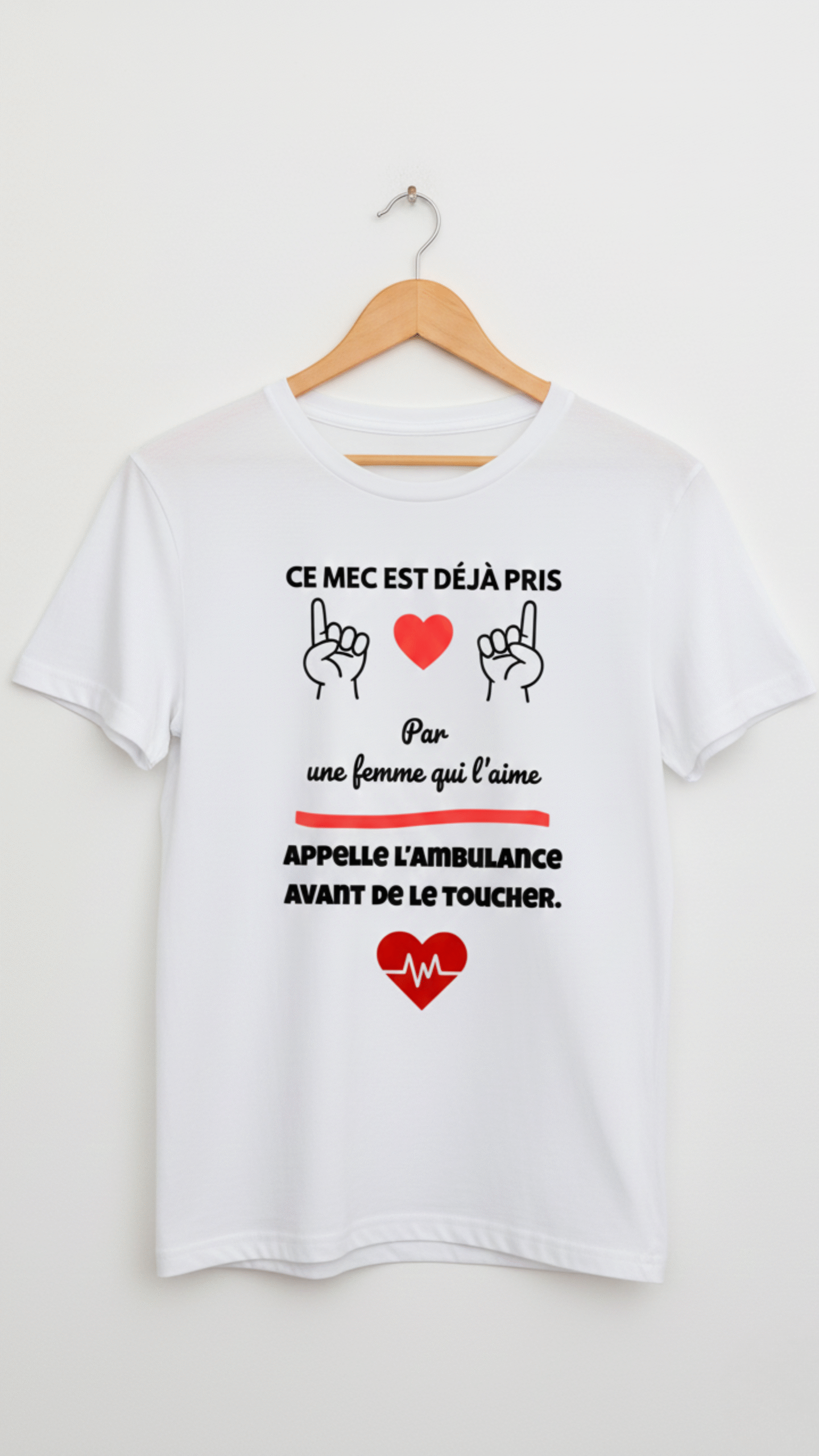 T-Shirt “Ce mec est déjà pris par une femme qui l’aime” – Humour & Amour