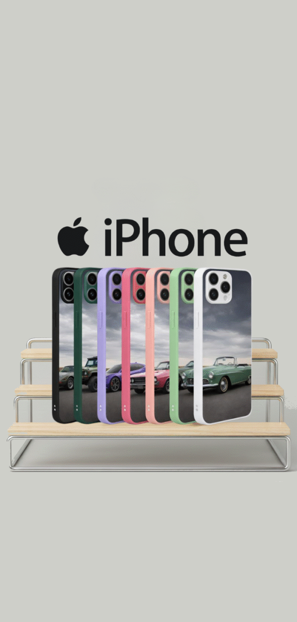 Coque iPhone  personnalisée – disponible en Noir, Transparent, Blanc, Violet, Vert, Magenta et Rose