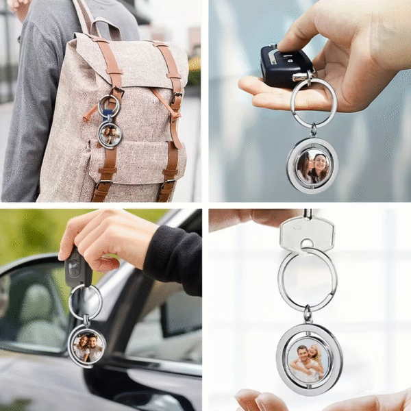 Porte-clés Rotatifs Double Face Faits Main 2.5cm