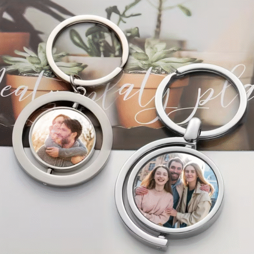 Porte-clés Rotatifs Double Face Faits Main 2.5cm